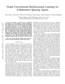 Graph Convolutional Reinforcement Learning for Collaborative Queuing
  Agents