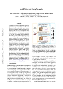 Aerial Vision-and-Dialog Navigation
