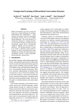 Unsupervised Learning of Hierarchical Conversation Structure