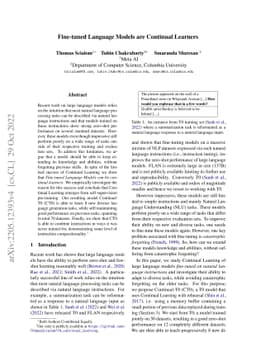 Fine-tuned Language Models are Continual Learners