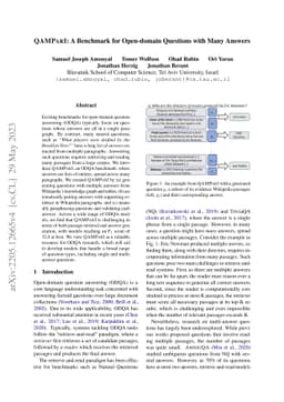 QAMPARI: An Open-domain Question Answering Benchmark for Questions with
  Many Answers from Multiple Paragraphs