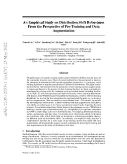 An Empirical Study on Distribution Shift Robustness From the Perspective
  of Pre-Training and Data Augmentation