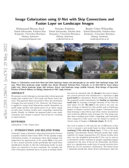 Image Colorization using U-Net with Skip Connections and Fusion Layer on
  Landscape Images