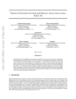 People counting system for retail analytics using edge AI