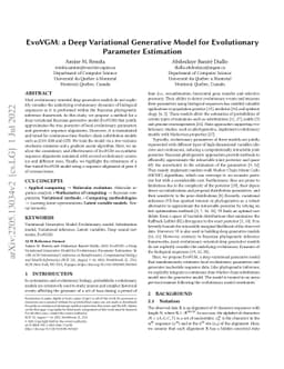 EvoVGM: a Deep Variational Generative Model for Evolutionary Parameter
  Estimation