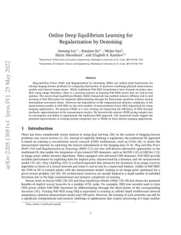 Online Deep Equilibrium Learning for Regularization by Denoising