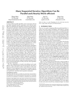 Many Sequential Iterative Algorithms Can Be Parallel and (Nearly)
  Work-efficient