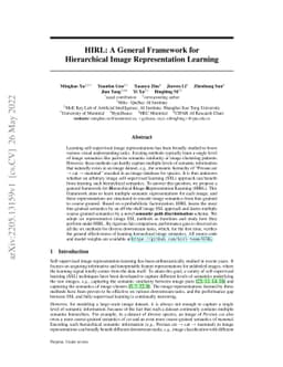 HIRL: A General Framework for Hierarchical Image Representation Learning