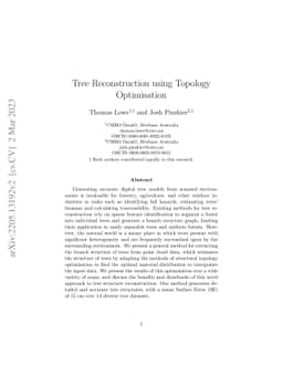 Tree Reconstruction using Topology Optimisation