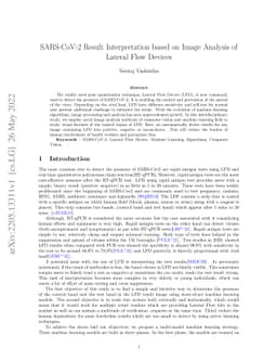 SARS-CoV-2 Result Interpretation based on Image Analysis of Lateral Flow
  Devices