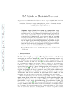 DoS Attacks on Blockchain Ecosystem
