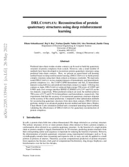 DRLComplex: Reconstruction of protein quaternary structures using deep
  reinforcement learning