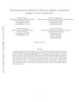 Characterizing the robustness of Bayesian adaptive experimental designs
  to active learning bias