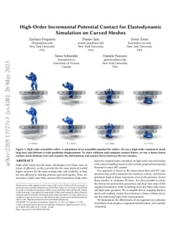 High-Order Incremental Potential Contact for Elastodynamic Simulation on
  Curved Meshes