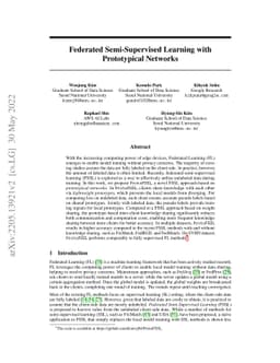 Federated Semi-Supervised Learning with Prototypical Networks