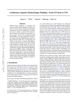 Architecture-Agnostic Masked Image Modeling -- From ViT back to CNN