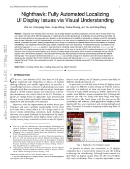 Nighthawk: Fully Automated Localizing UI Display Issues via Visual
  Understanding