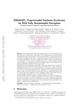 BASALISC: Programmable Hardware Accelerator for BGV Fully Homomorphic
  Encryption