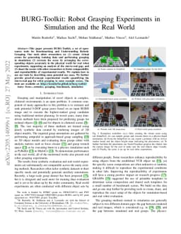 BURG-Toolkit: Robot Grasping Experiments in Simulation and the Real
  World