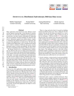 SHORTSTACK: Distributed, Fault-tolerant, Oblivious Data Access