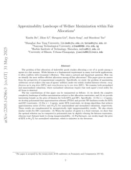 Approximability Landscape of Welfare Maximization within Fair Allocations