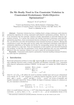 Do We Really Need to Use Constraint Violation in Constrained
  Evolutionary Multi-Objective Optimization?