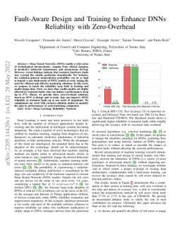 Fault-Aware Design and Training to Enhance DNNs Reliability with
  Zero-Overhead