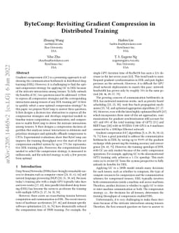 ByteComp: Revisiting Gradient Compression in Distributed Training