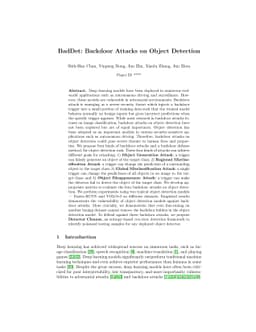 BadDet: Backdoor Attacks on Object Detection