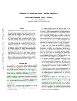 Unfooling Perturbation-Based Post Hoc Explainers