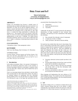 Data Trust and IoT