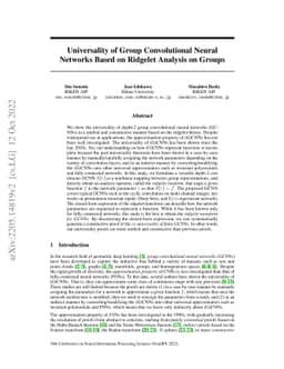 Universality of Group Convolutional Neural Networks Based on Ridgelet
  Analysis on Groups