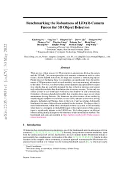 Benchmarking the Robustness of LiDAR-Camera Fusion for 3D Object
  Detection