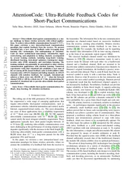 AttentionCode: Ultra-Reliable Feedback Codes for Short-Packet
  Communications