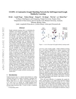 CGMN: A Contrastive Graph Matching Network for Self-Supervised Graph
  Similarity Learning