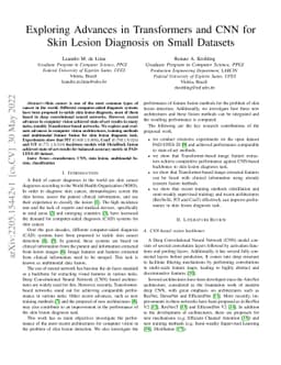 Exploring Advances in Transformers and CNN for Skin Lesion Diagnosis on
  Small Datasets