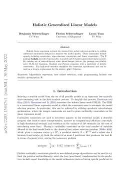 Holistic Generalized Linear Models