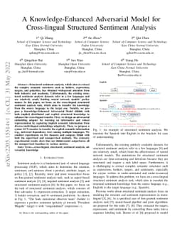 A Knowledge-Enhanced Adversarial Model for Cross-lingual Structured
  Sentiment Analysis