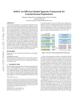 MACE: An Efficient Model-Agnostic Framework for Counterfactual
  Explanation