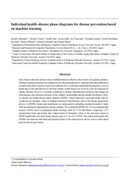 Individual health-disease phase diagrams for disease prevention based on
  machine learning