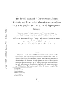 The hybrid approach -- Convolutional Neural Networks and Expectation
  Maximization Algorithm -- for Tomographic Reconstruction of Hyperspectral
  Images