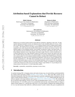 Attribution-based Explanations that Provide Recourse Cannot be Robust