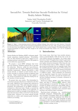 SaccadeNet: Towards Real-time Saccade Prediction for Virtual Reality
  Infinite Walking