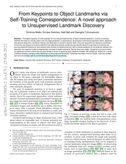 From Keypoints to Object Landmarks via Self-Training Correspondence: A
  novel approach to Unsupervised Landmark Discovery