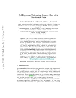 FedHarmony: Unlearning Scanner Bias with Distributed Data