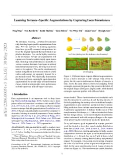Learning Instance-Specific Augmentations by Capturing Local Invariances