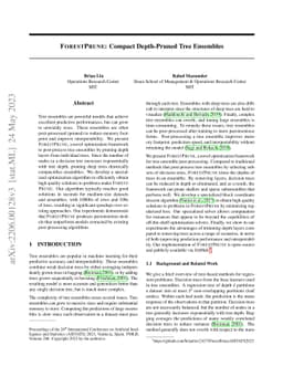 ForestPrune: Compact Depth-Controlled Tree Ensembles