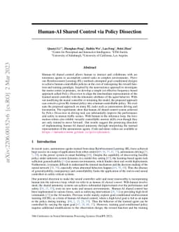 Human-AI Shared Control via Policy Dissection