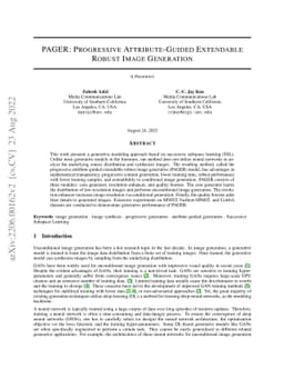 PAGER: Progressive Attribute-Guided Extendable Robust Image Generation