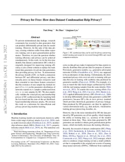 Privacy for Free: How does Dataset Condensation Help Privacy?